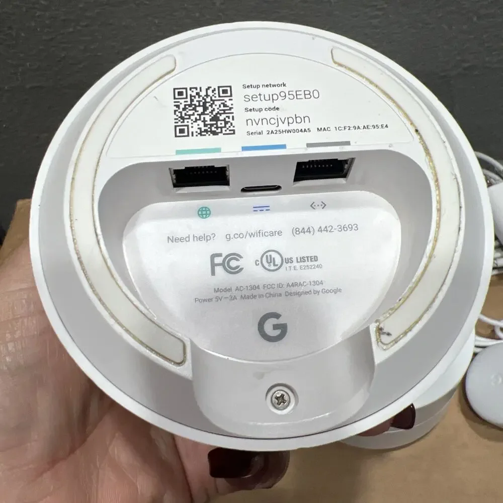 Lot of 5 Google Wifi Router Set Model AC-1304 Whole Mesh WiFi System Unit 4 Plug